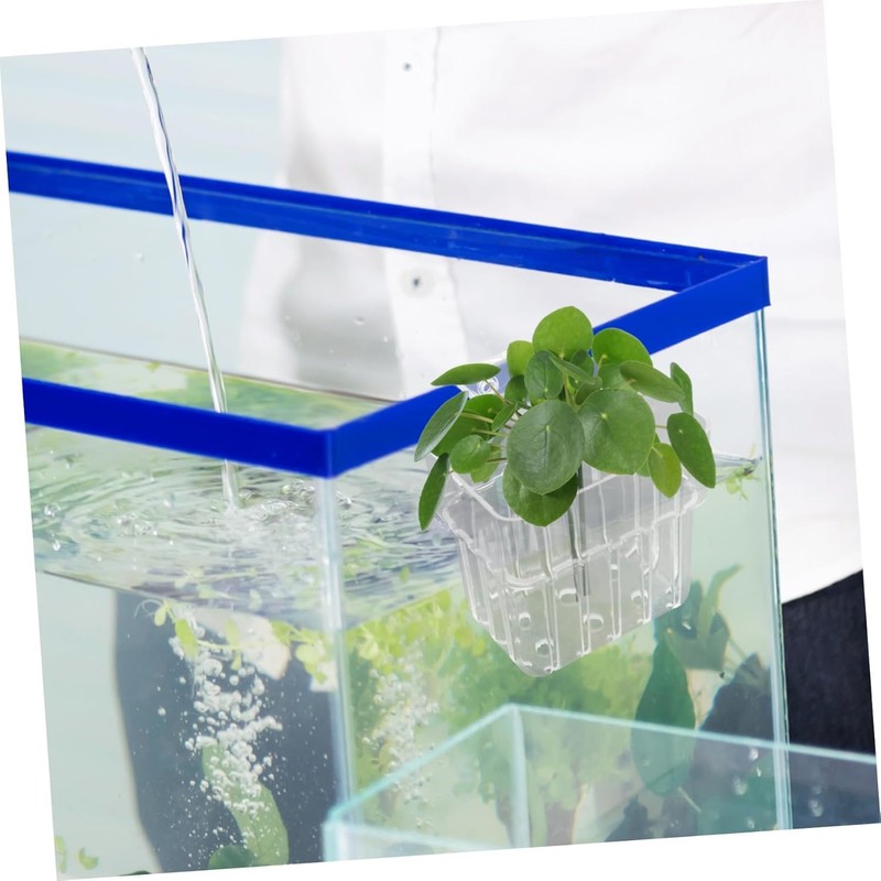 Hanging Aquarium Planter Cup, 1Pc Hanging Aquarium Planter with Hole,