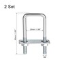 uxcell Square U-Bolts 1"(25mm) Inner Width 90mm Length Carbon Steel