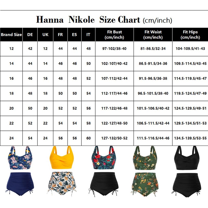 Hanna Nikole Bikini Women Sets Plus Size High Waist Bikini