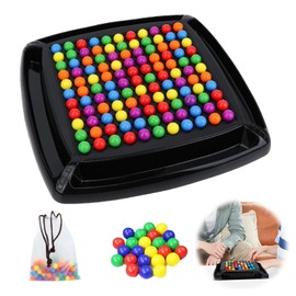 Intellectual chessboard, intellectual chess board, colorful balls board game, intellectual chessboard,Interactive Tabletop Strategy Puzzle Games f for Kids and Adults with Colored Marbles