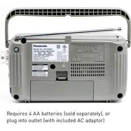 Panasonic RF-2400 AM/FM Radio, Silver