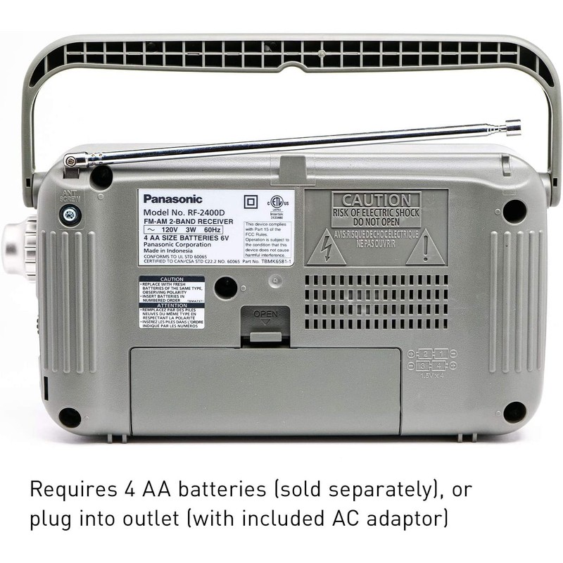 Panasonic RF-2400 AM/FM Radio, Silver