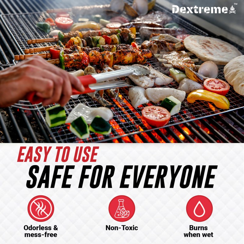Dextreme Fire Starter (120 PCS) Natural Fire Starters for Campfire,