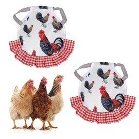 Atyhao Chicken Saddle, Pack of 2 Chicken Saddle Hen Apron Wings Spring Protection Elastic Protection Pet Poultry Accessories (C)