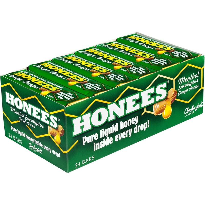 Honees Filled Menthol Cough Drops, Honey, Menthol & Eucalyptus Cough