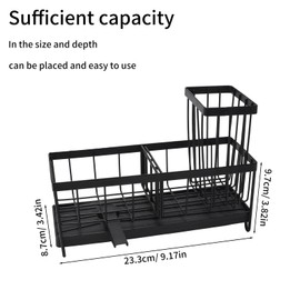 Luabue Stainless Steel Kitchen Sink with Black Self-Draining Drain Tray for Towel Rail Cloth Holder, Super Accessory for Kitchen and Bathroom