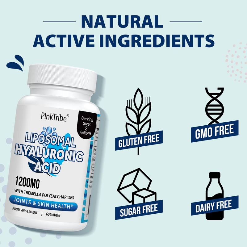 Liposomal Hyaluronic Acid Supplements - 1200mg Per Serving, High-Potency Bioavailable