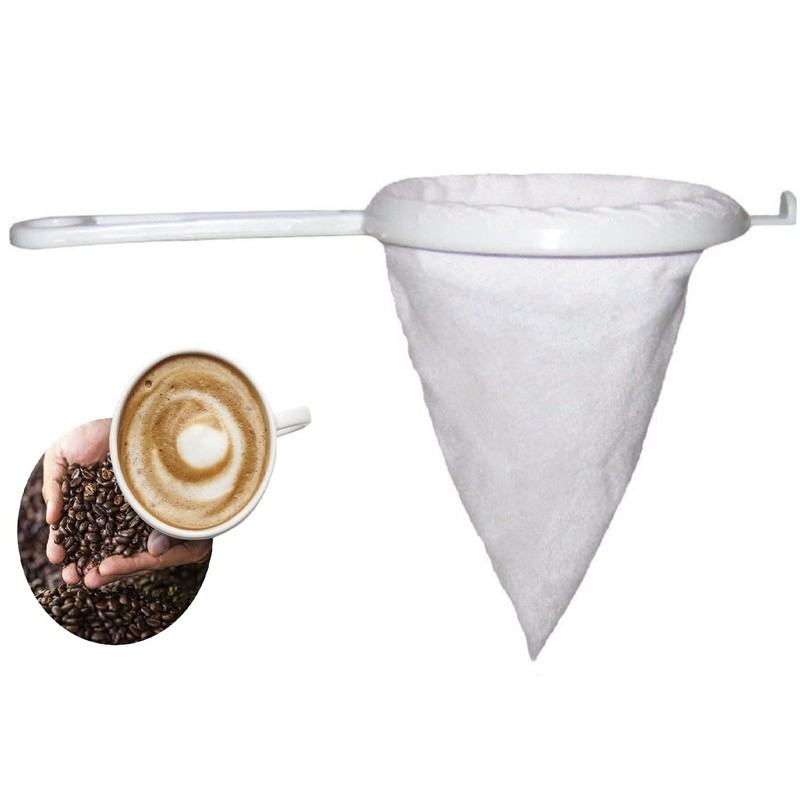 2-Pack Colador De Cafe Flannel Cloth Filter - Reusable, Sustainable,