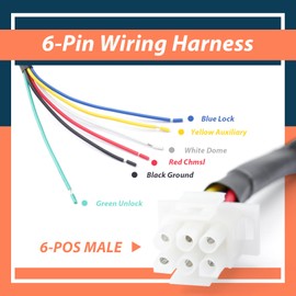 Lisnhlin 6-Pin Wiring Harness Replacement for Leer Truck Camper Topper with Fuse Box - Connects 3rd Brake Light/Tail Light/Roof Light/Power Lock, 6-WireTrailer Connector Converter Kit
