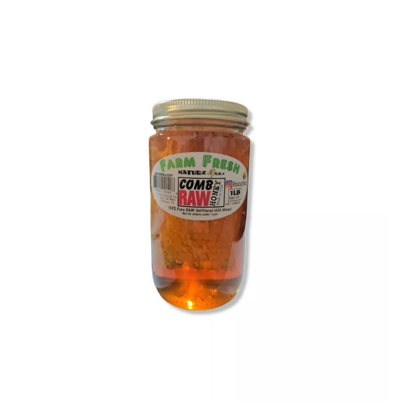 NATURZ BEEZ RAW HONEY COMB 1LB RAW HONEY 1LB 2-PACK
