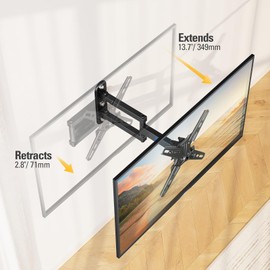 Mounting Dream Mounting Dream UL Listed TV Mount Swivel and Tilt for Most 13-42 Inch TVs, Full Motion TV Wall Mount Bracket with Articulating Arm, Max VESA 200x200mm, Loading 50 lbs, MD2465