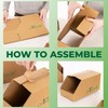 On1shelf® 10pcs Stackable Cardboard Boxes, Corrugated Storage Bins, Pantry Organiser
