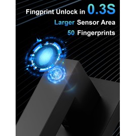 Tinewa Fingerprint Door Lock, Biometric Door Knob with Smart Lock, Keyless Entry Door Handle Lock with App, Bedroom, Office, Hotel, Pantry