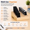 XICHENGSHIDAI 36-Slot Classroom Cell Phone Holder, Wooden Organizer