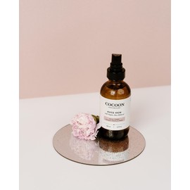 COCOON APOTHECARY Rose Dew Facial Toner, Ecocert Cosmos Organic, Soothe + Cool, Hydration + Antioxidants, Nourish + Rejuvenate, Sensitive/Dry/Normal Skin, Rose Water, 3.3 fl oz