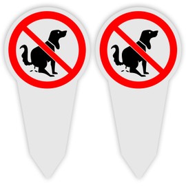 "Kein Hundeklo" Sign 300 x 150 mm, Kein Hundeklo Sign Large Plug-In Sign Sign Dogs Kacken Verboten, for Home, Yard and Park Pack of 2