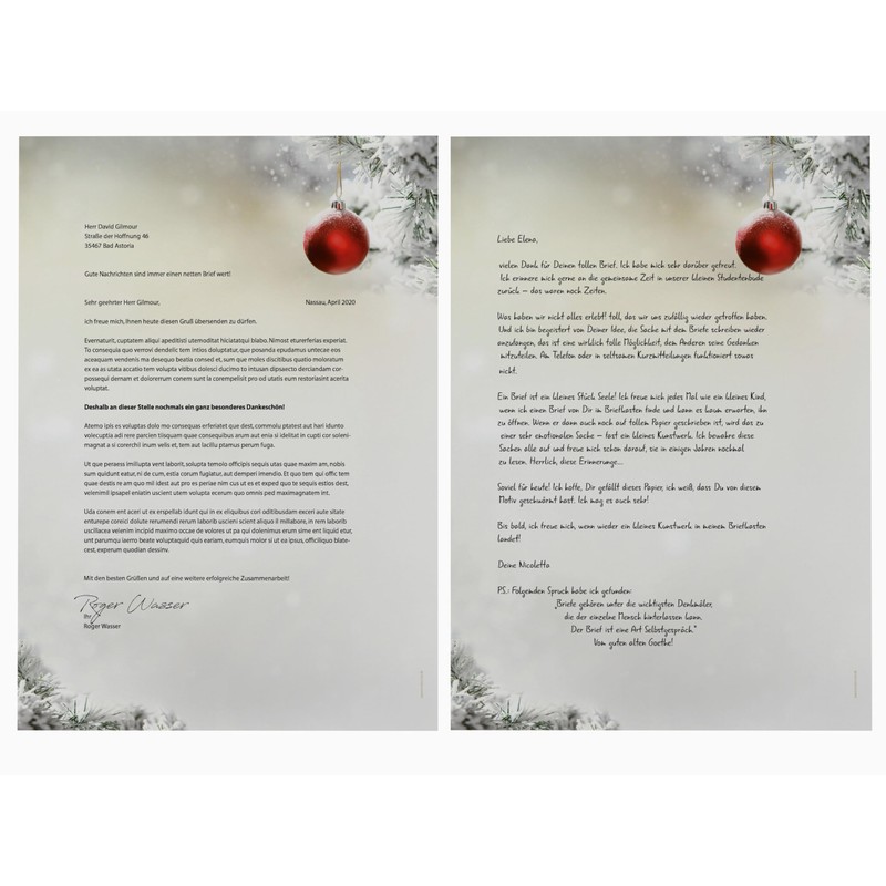 Weihnachtsbriefpapier | Stille Nacht | 100 Blatt weihnachtliches Motivpapier DIN