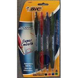Bic Atlantis Pen Asst Ink Size 4pk Bic Atlantis Pen Assorted Ink 4ct 4pk