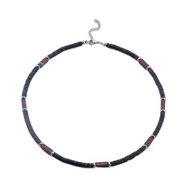 LKingel Puka Shell Beaded Choker Necklaces for Men Women Bohemian Coconut Shell Beaded Necklace Beach Surf Natural Stone Beaded Necklace Hawaiian Summer Necklace Jewelry (Red)