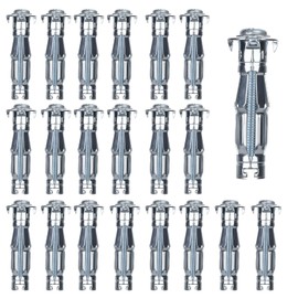 Pack of 20 Cavity Dowels Metal M8 x 52 mm, Galvanised Expansion Dowels with Screw, Cavity Dowels, Plasterboard Dowels, Metal Dowels, Cavity Wall Dowels for Plasterboard, Rigip, Wood Panels, Hollow