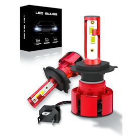 Faros Led Para Auto H4 HB2 9003, 240 W, 24000 lm, Bombillas LED 6500K Blanco Frío, Luz Alta Baja Kit, IP68 Impermeable (2 Piezas)