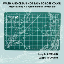 BOROLA A5 Single Sided Self-Healing Board Cutting Pad 8 Inches x 6 Inches Compatible for DIY School Manual Projects, Sewing, Quilting, Model Making(Green)