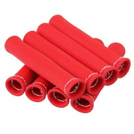 Xinhan Parts Spark Plug Protect Boot Heat Shield Thermal Protection Insulator 1 Inch ID x 6 Inches Long Pack of 8 (Red)