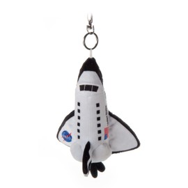 The Petting Zoo Shuttle Stuffed Animal Plushie Backpack Clip, Gifts for Kids, Space Animals, Shuttle Plush Toy, 6 inches