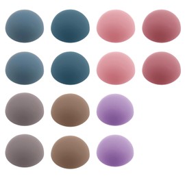 Matte Cute Fridge Magnets, Pack of 16, Colourful Magnets for Locker, Round Resin Magnets in 7 Colours, for Magnetic Board, Whiteboard, Notice Board, Kitchen and Office