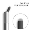 40-Pack Disposable Microblading Needles - 0.18mm 18 Pins U-shaped Blades