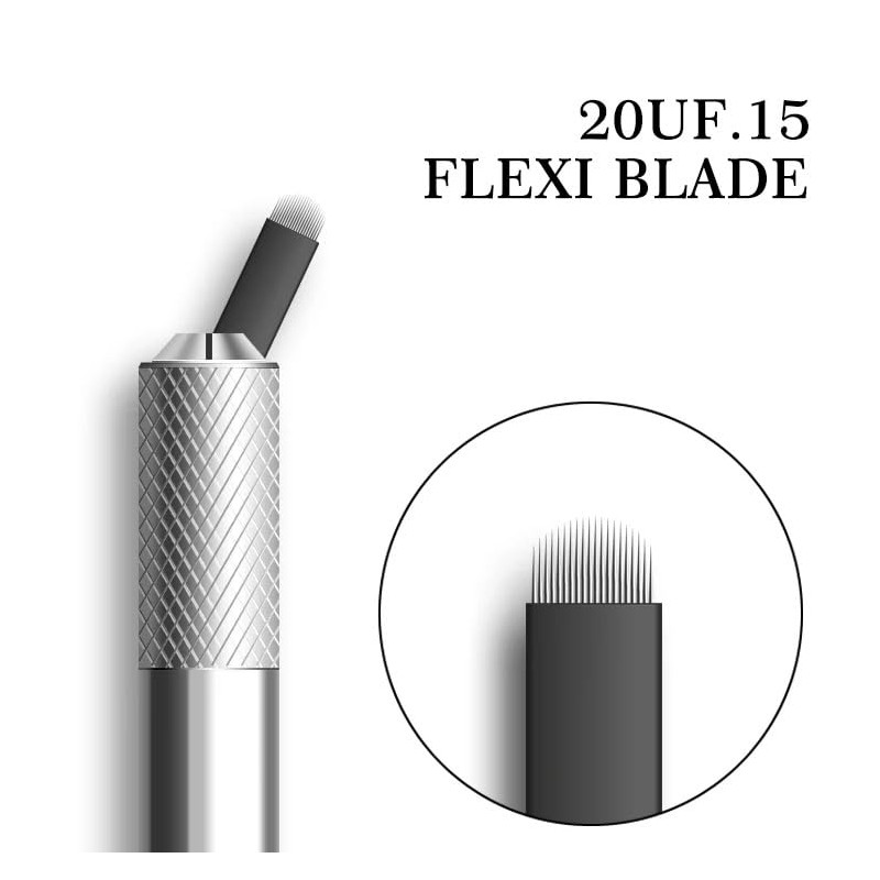 40-Pack Disposable Microblading Needles - 0.18mm 18 Pins U-shaped Blades