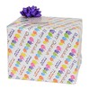 Hanukkah Wrapping Paper, 2 Sheets with Matching Tags, Dreidel Design