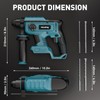 MtiolHig 7/8" Rotary Hammer Drill Compatible with Makita 18V Battery: