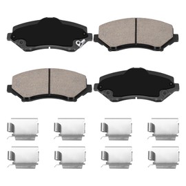 Front Brake Pads Compatible with Dodge Grand Caravan Journey Nitro Jeep Wrangler Liberty Chrysler Town & Country VW Routan Ram Cargo Van Ceramic Brake Pads Replacement