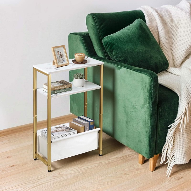 NovaNoka Narrow Side Tables Set of 2 for Small Spaces,