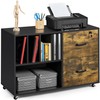 Yaheetech File Cabinets Large Rolling Filing Cabinet Printer Stand on