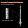 MKUCCD Syringes 30G 0.5ml/cc 5/16" (8mm) Dispensing Tools，Lab Syringes, Plastic