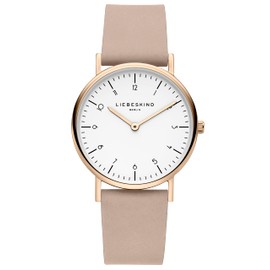 Liebeskind Berlin women's analogue quartz watch with leather armband, Strap