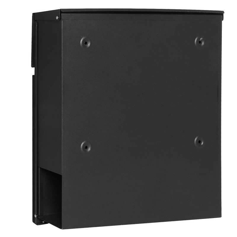 Parrency Metal Mailbox Wall Mount, Locking Mailbox with Key Lock,