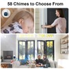 Wireless Doorbell 2 Receivers 2 Push Buttons, PHYSEN Waterproof Door