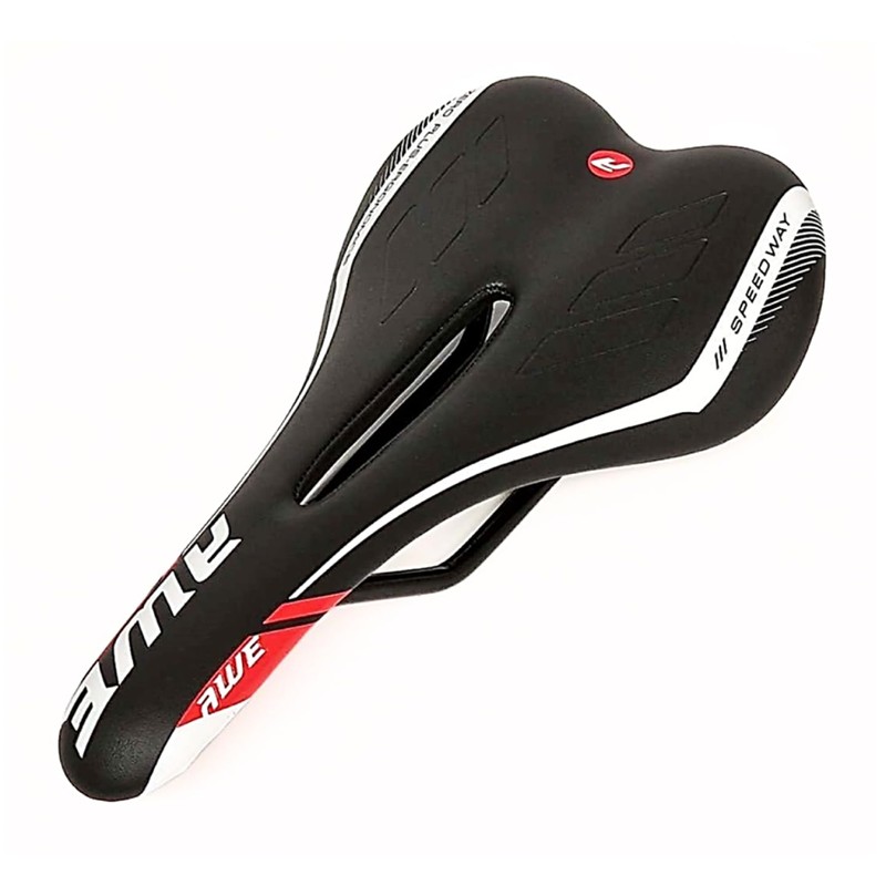 AWE® SUPER LIGHT Chromo Rails Adult Racing Saddle Mens Black/Red