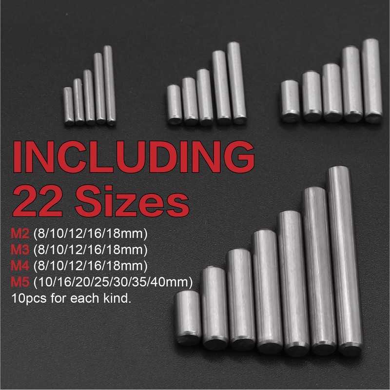 220Pcs 22 Kinds M2 M3 M4 M5 304 Stainless Steel