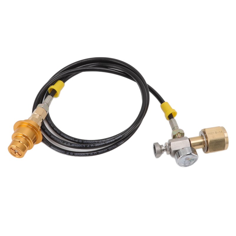 Soda Maker Adapter Hose Kit 1.5m Black Hose with Gold