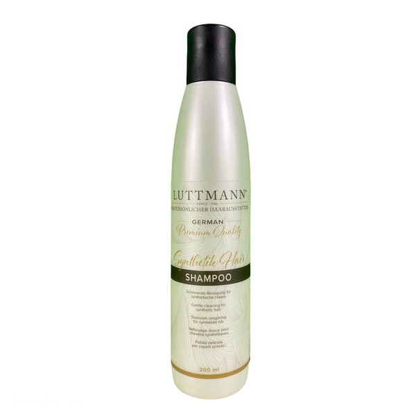 LUTTMANN® Synthetic Hair Wigs Hair Replacement Shampoo 200 ml – German Premium Quality for Synthetic Hair Wigs and Hairpieces