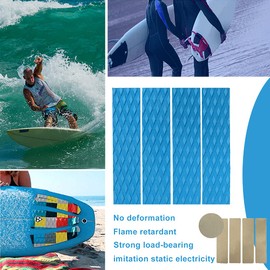 Xiaokeis - 4 almohadillas para orejas de tracción para tablas de surf de EVA para tablas de surf y tablas de skimboards, alfombrilla de agarre antideslizante, almohadilla universal de tracción para tablas de surf para longboard, shortboard, tabla de pesc