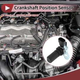 HEROFFIX 1 Pc Crankshaft Position Sensor for Ram 2500 3500 5.9L Diesel 98-02 Engine Crank CKP Sensor No.5015488AB Black Metal Plastic