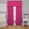 Eclipse Kendall Blackout Wave Curtain Valance, 18", Raspberry