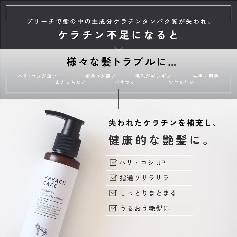 Bleach Care Keratin Solution Repair Serum, Keratin Treatment Solution 3.5