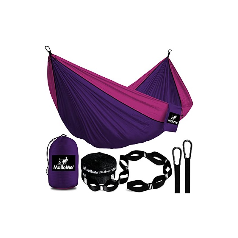 MalloMe Double Hammock (300 x 200 cm) Ultralight Travel Camping