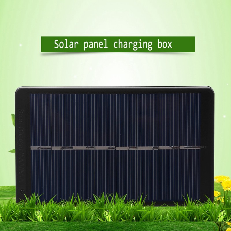 1W 4V Portable Solar Panel Chager Charging Box for AA/AAA